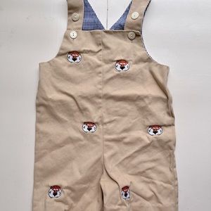 Vive La Fete Chino Shorts Romper Auburn/Clemson/LSU Tiger Embroidery